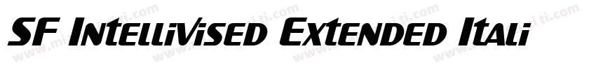 SF Intellivised Extended Italic字体转换